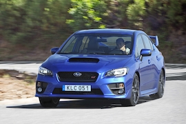 Subaru WRX STi blau Frontansicht