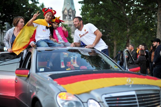WM-Jubel im Autokorso