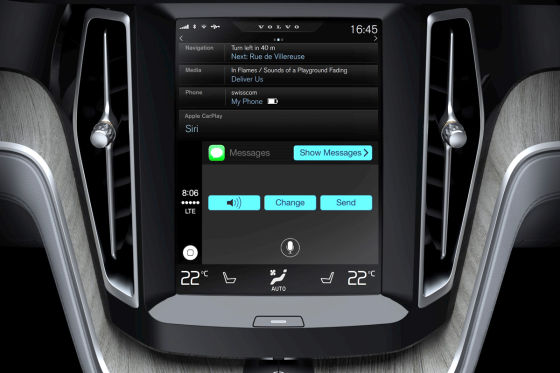 Volvo XC90 Copckpit mit Apple CarPlay