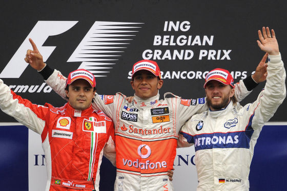 Massa, Hamilton & Heidfeld