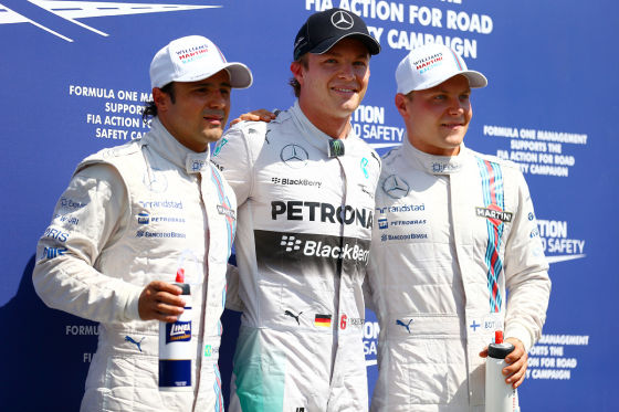 Massa, Rosberg, Bottas