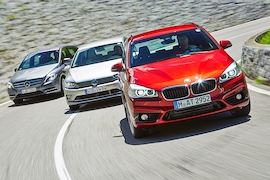 Mercedes B 200 CDI, VW Golf Sportsvan, BMW 2er Active Tourer