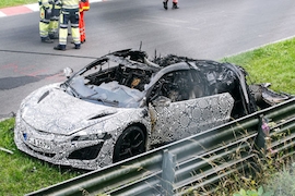 Honda NSX Erlkönig nach Brand
