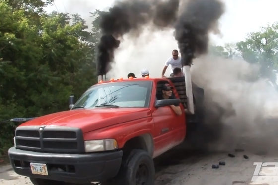Quad & Pick-up beim Burnout