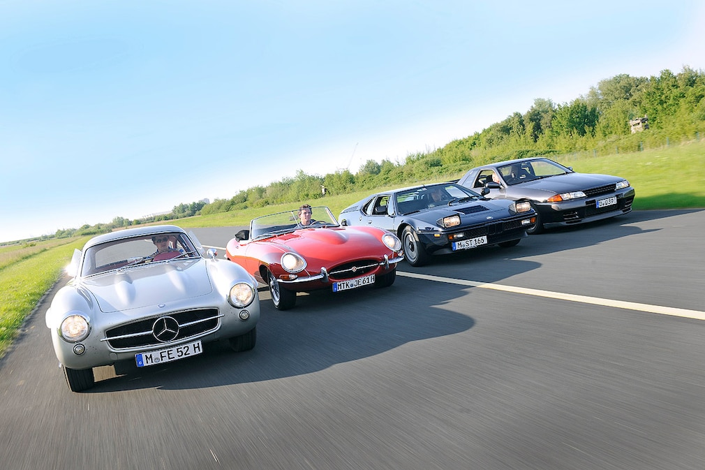 Mercedes 300 SL Jaguar E-Type 3.8 OTS BMW M1 Nissan Skyline GT-R R32 Mercedes 300 SL Jaguar E-Type 3.8 OTS BMW M1 Nissan Skyline GT-R R32