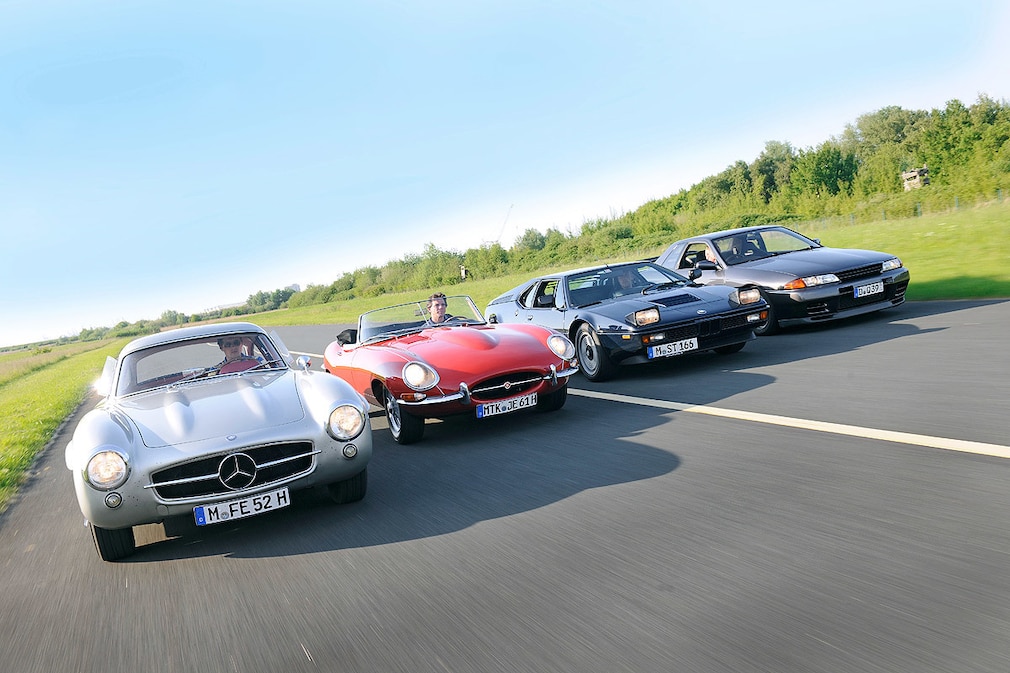 Mercedes 300 SL Jaguar E-Type 3.8 OTS BMW M1 Nissan Skyline GT-R R32