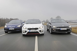 Kia Pro cee'd Opel Astra GTC 1.6 DIT VW Scirocco 2.0 TSI