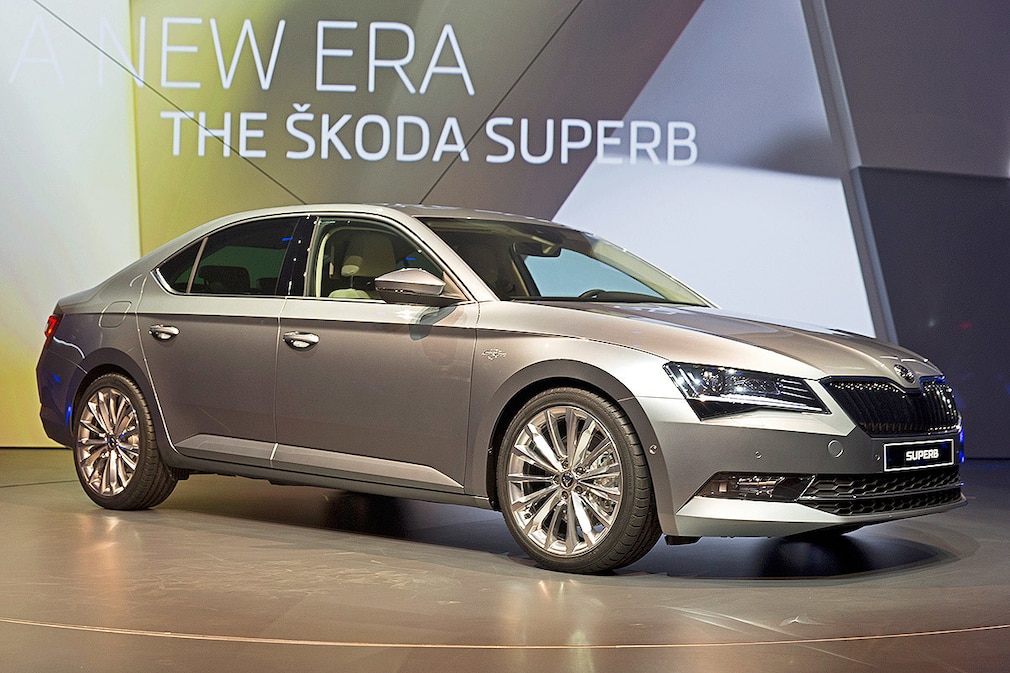 Skoda Superb The third generation of Skoda Superb, flagship of Czech carmaker Skoda Auto, was unveiled to journalists for the first time during ceremony at Forum Karlin, in Prague, Czech Republic, on Tuesday, Feb. 17, 2015