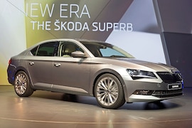 Skoda Superb   The third generation of Skoda Superb, flagship of Czech carmaker Skoda Auto, was unveiled to journalists for the first time during ceremony at Forum Karlin, in Prague, Czech Republic, on Tuesday, Feb. 17, 2015