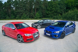 Audi S3 Mitsubishi Lancer Evolution X Subaru WRX STi