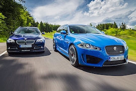 BMW Alpina B5 Biturbo Touring Jaguar XFR-S Sportbrake