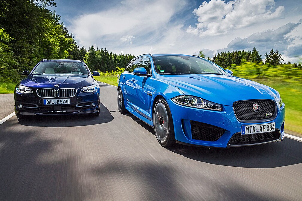 BMW Alpina B5 Biturbo Touring Jaguar XFR-S Sportbrake