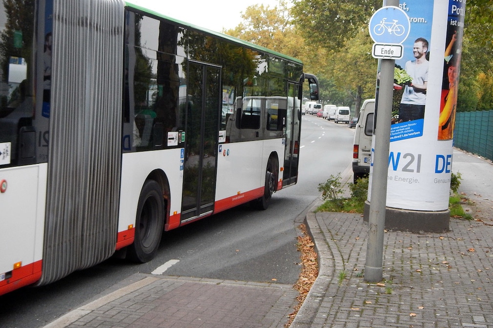 Radweg endet plötzlich