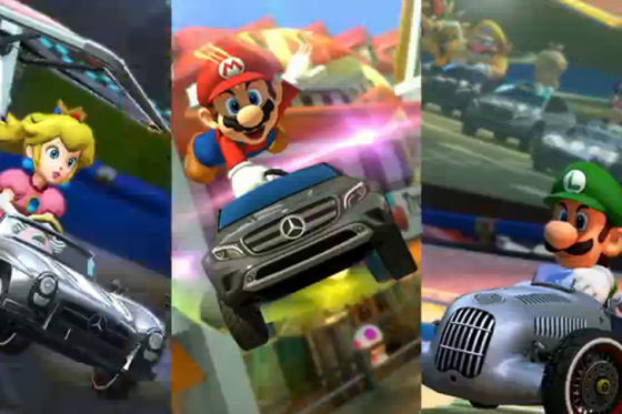 Mario Kart 8 mit Mercedes-Modellen