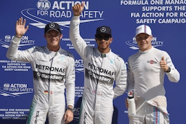 Rosberg, Hamilton & Bottas