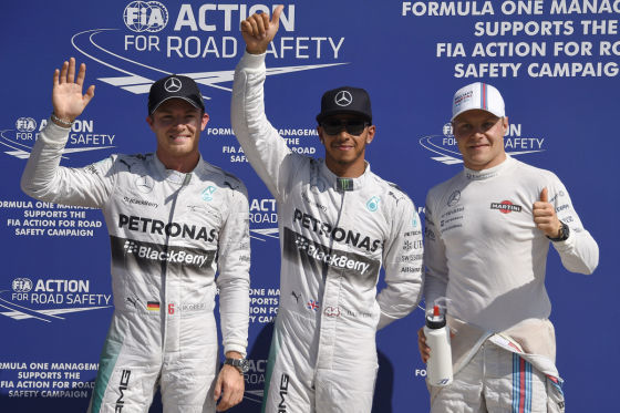 Rosberg, Hamilton & Bottas