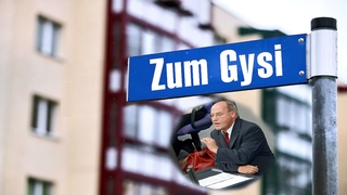 Straßenschild zum Gysi