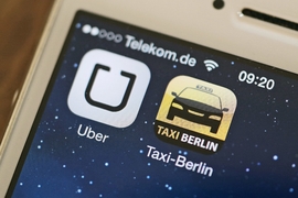 Handy-Apps Uber und Taxi Berlin"