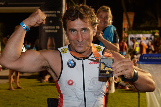 Ersten Langstrecken-Triathlon absolviert