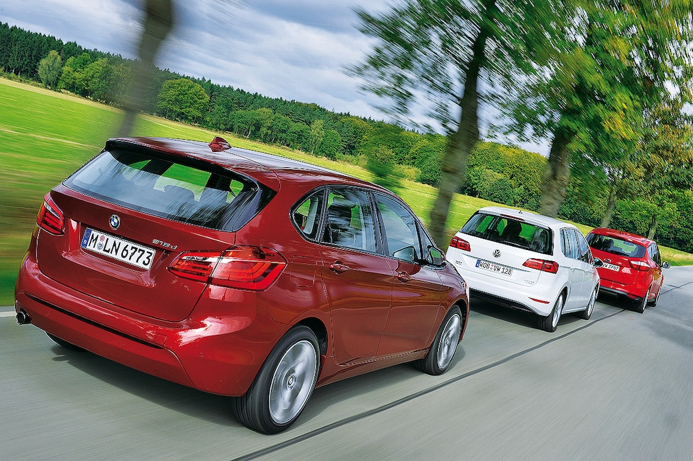 BMW 218d Active Tourer VW Golf Sportsvan 2.0 TDI Ford C-Max 2.0 TDCi