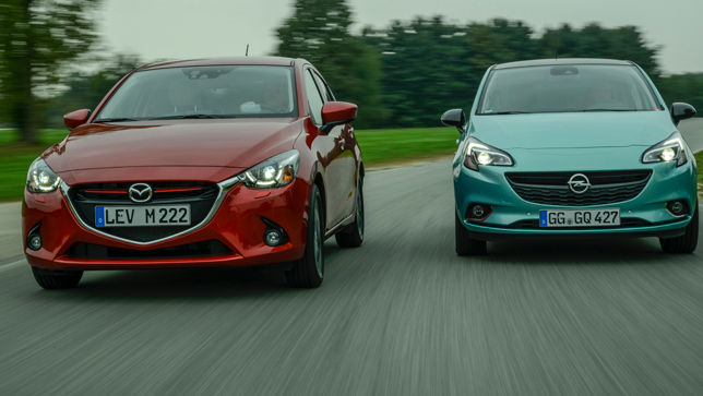 Opel Corsa vs Mazda 2 (2014)