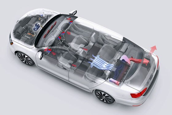 Lithium-Ionen-Batterie im VW Jetta