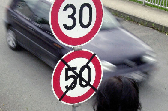 Tempolimit in Ortschaften