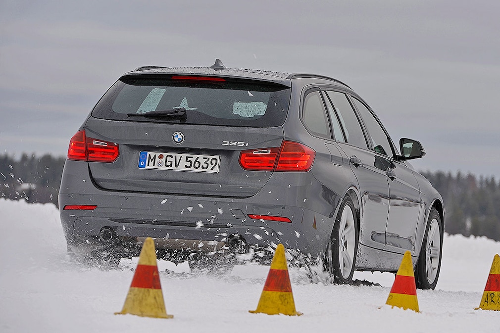 BMW 3er, Winterreifen-Test: Traktions-Messung