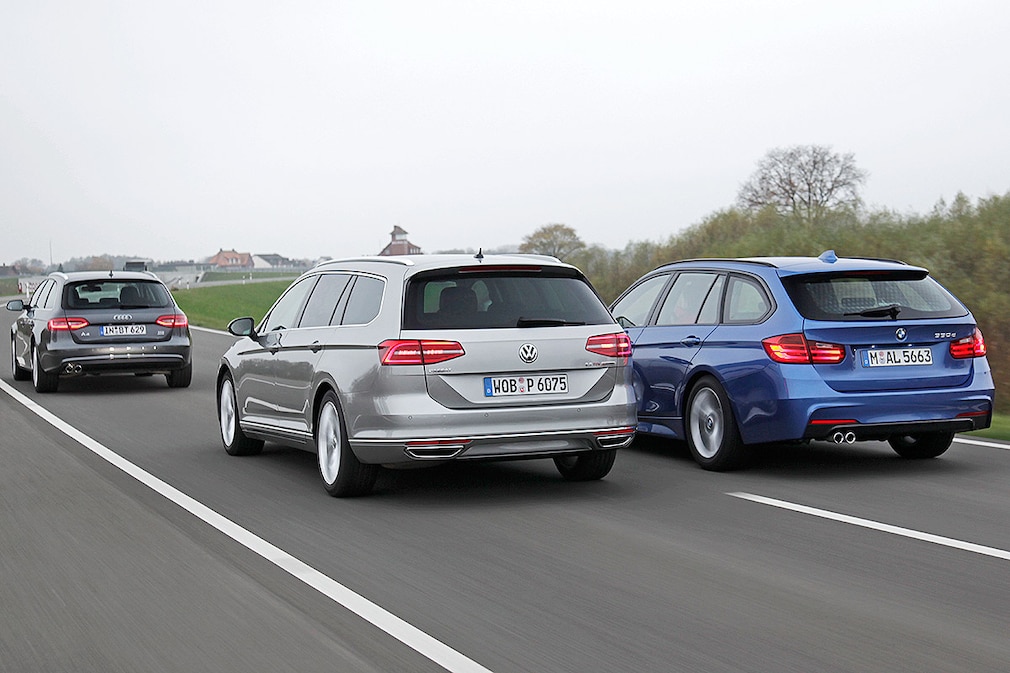 Audi A4 Avant 3.0 TDI quattro VW Passat Variant 2.0 TDI 4Motion BMW 330d xDrive Touring