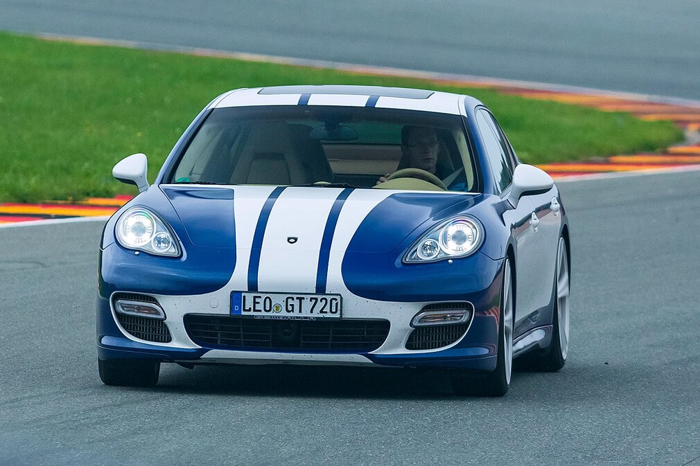 Gemballa GTP 720 blau Frontansicht