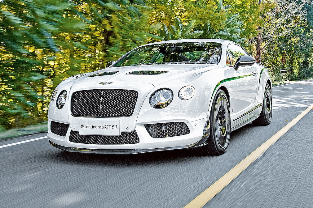 Bently Continental GT3-R weiß Frontansicht