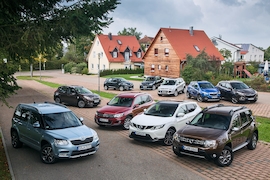 Skoda Yeti, Peugeot 2008, VW Tiguan, Renault Captur, Nissan Qashqai, BMW X1, Ford Kuga, Dacia Duster, Opel Mokka, Hyundai ix35