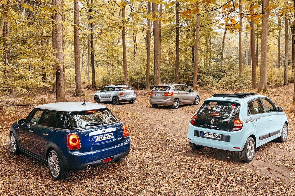 Mini Cooper 5-Türer Citroën Cactus BMW 2er Active Tourer Renault Twingo