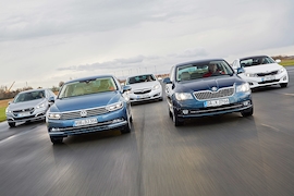 Fünf Mittelklasse-Limousinen im Test