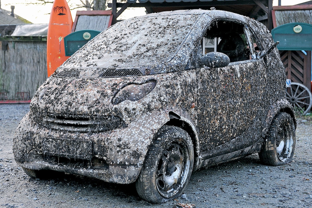Gestohlener Smart nach sieben Jahren aus dem Kanal gefischt