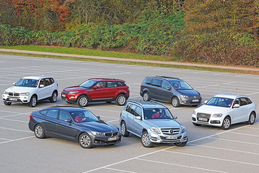 BMW X3 BMW 3er GT Range Rover Evoque Mercedes GLK VW Sharan Audi Q5 BMW X3 BMW 3er GT Range Rover Evoque Mercedes GLK VW Sharan Audi Q5