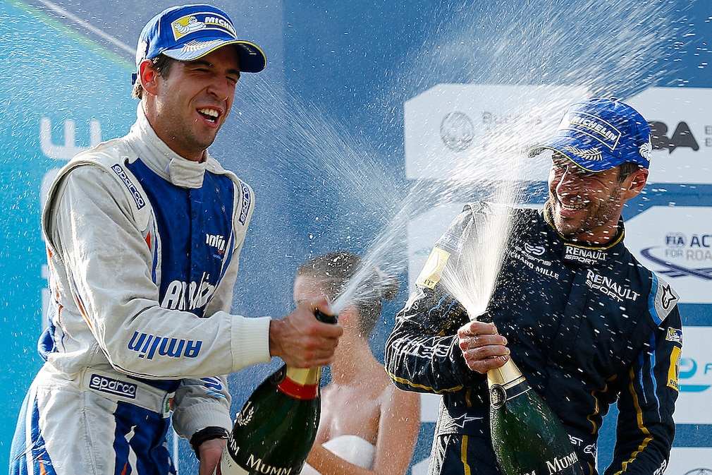Felix Da Costa und Nicolas Prost in Buenos Aires auf dem Podium