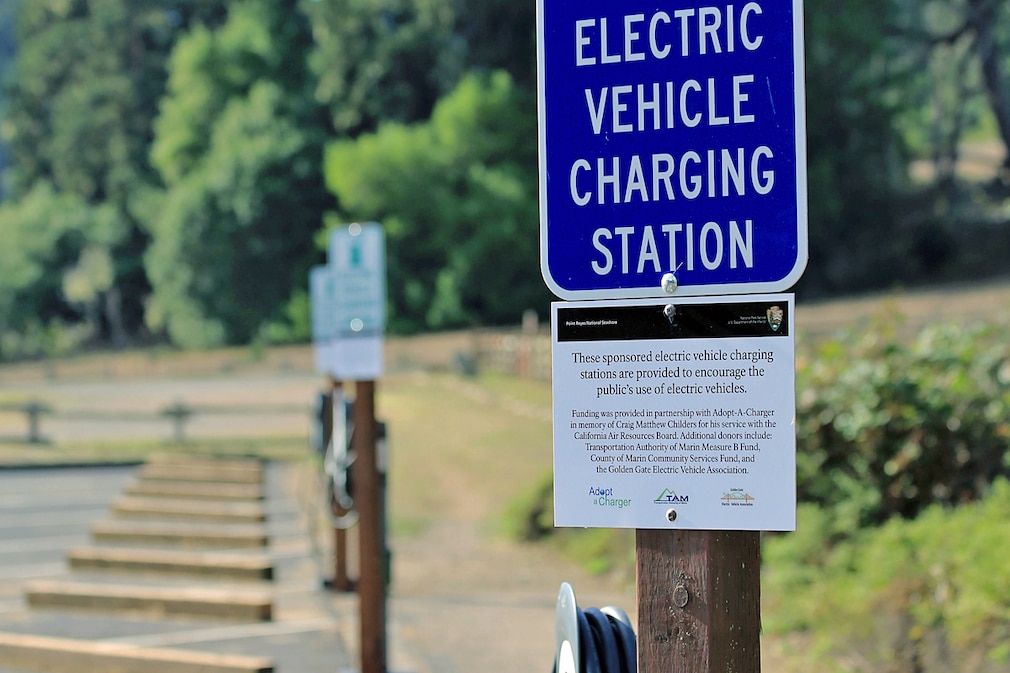 Leere Ladestation in den USA