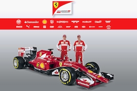 F1 Ferrari SF15-T die Fahrer Kimi Räikkönen und Sebastian Vettel