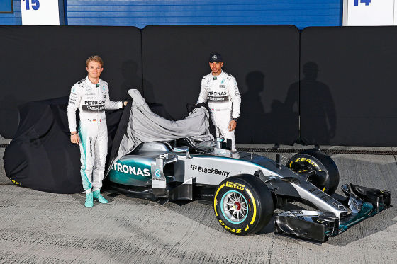 FIA Formula One World Championship 2015, Test in Jerez, MERCEDES AMG PETRONAS F1 W06 Hybrid, presentation of the new Mercedes, Praesentation, #6 Nico Rosberg