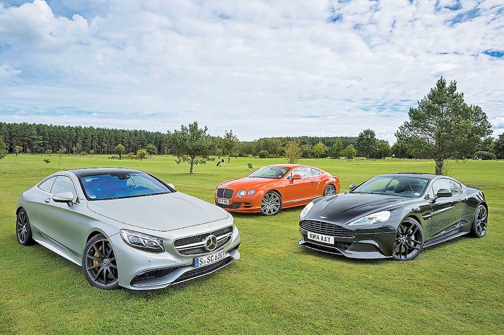 Mercedes S 63 AMG     Bentley Continental GT Speed     Aston Martin Vanquish