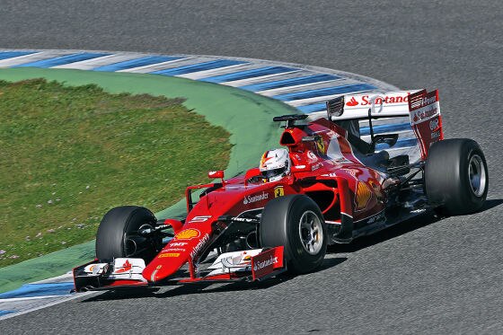 Scuderia Ferrari, Sebastian Vettel at the Jerez racetrack on February 01, 2015 in Jerez 