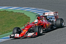 Scuderia Ferrari, Sebastian Vettel at the Jerez racetrack on February 01, 2015 in Jerez