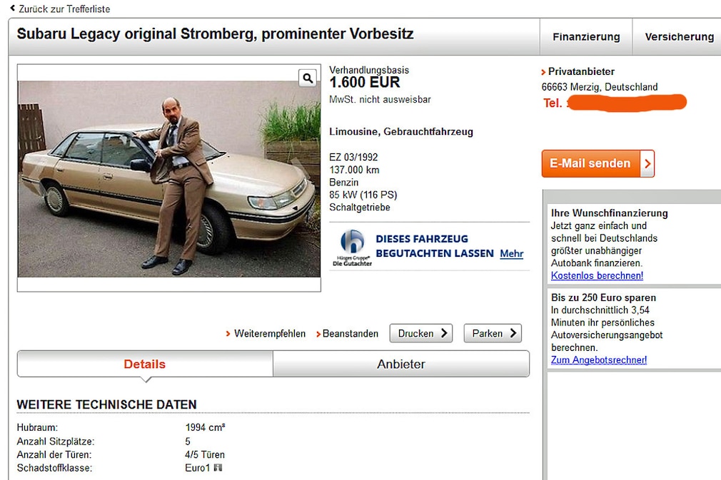 Subaru Legay von Stromberg bei mobile.de