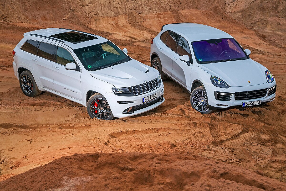 Jeep Grand Cherokee SRT/Porsche Cayenne Turbo Vergleich AUTO BILD