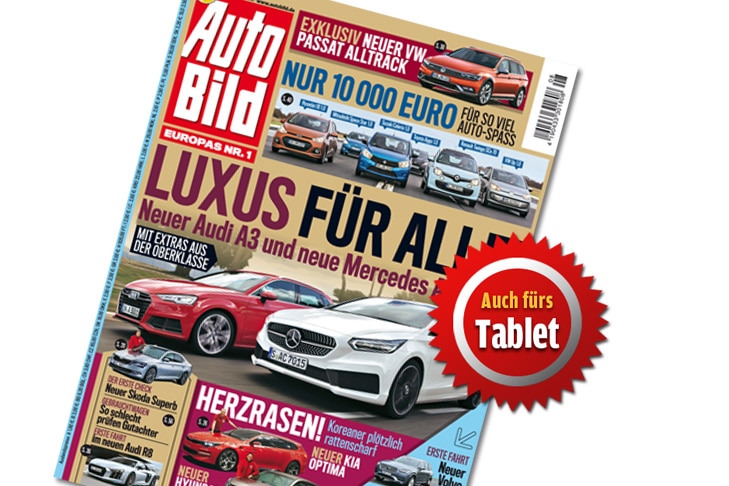 Titel Auto Bild 08-2015 mit Tablet
