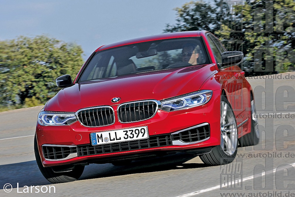 BMW 3er Frontansicht Illustration