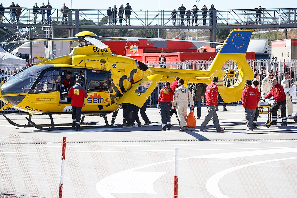Barcelona, CATALUNYA, Spain - BARCELONA -february 22- SPAIN: Fernando Alonso accident on the tests of Formula 1, held at the Circuit de Catalunya Barcelona, on February 22, 2015.