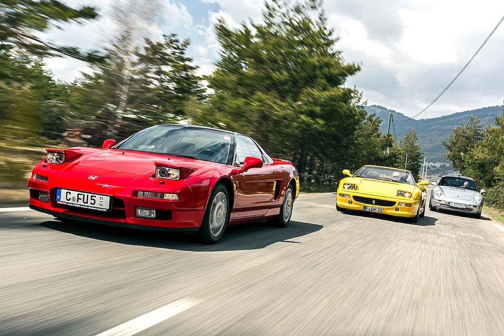 Honda NSX, Ferrari F355 GTS, Porsche 911 Targa