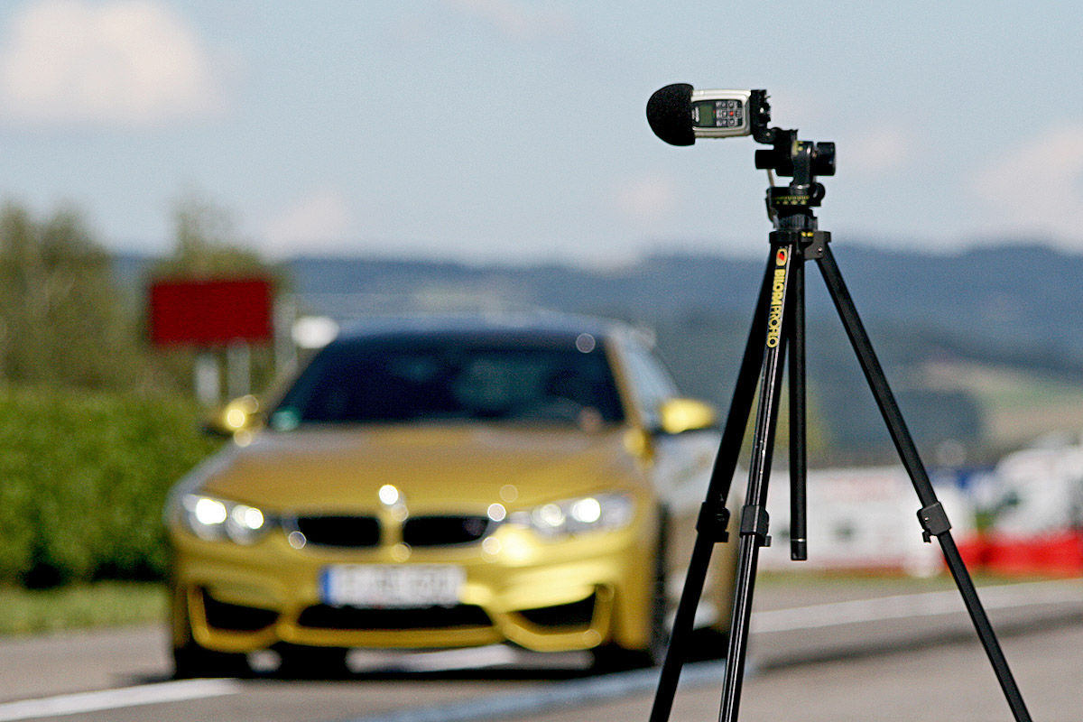 BMW M4, Sommerreifen-Test, Geräuschmessung
